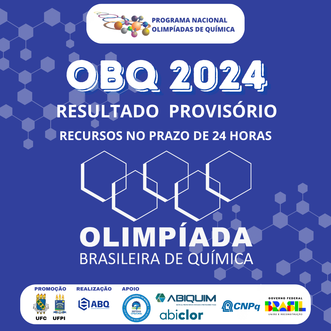 Resultado Olimpíada Brasileira de Química - OBQ 2024